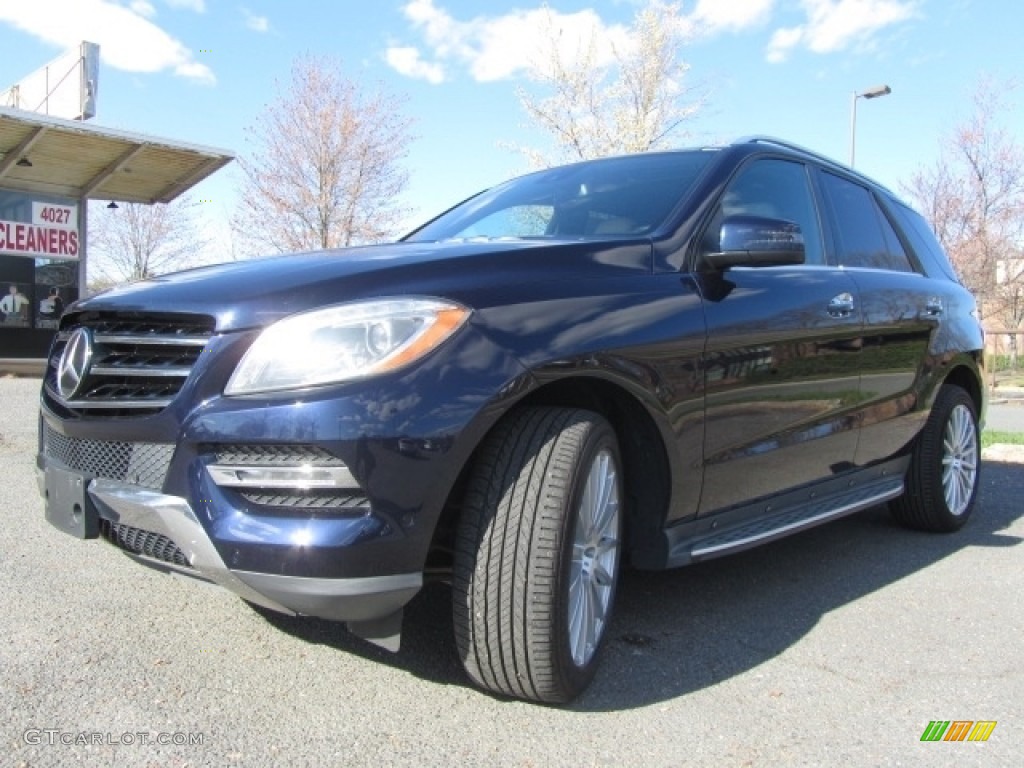 2014 ML 350 4Matic - Lunar Blue Metallic / Black photo #6