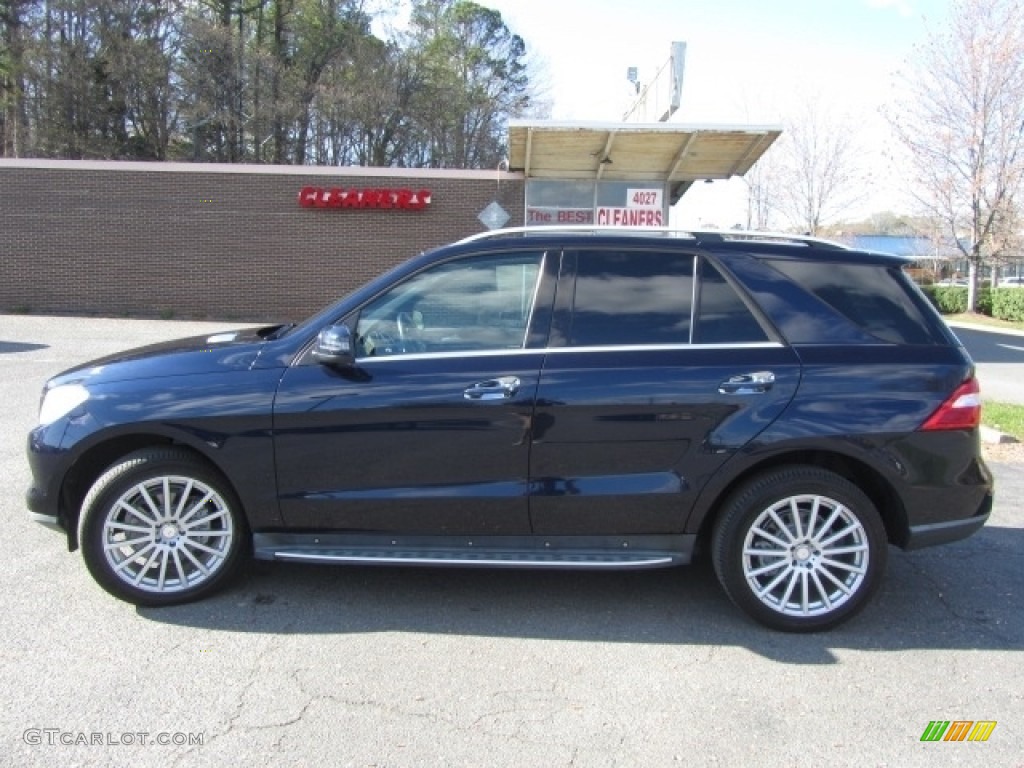 2014 ML 350 4Matic - Lunar Blue Metallic / Black photo #7