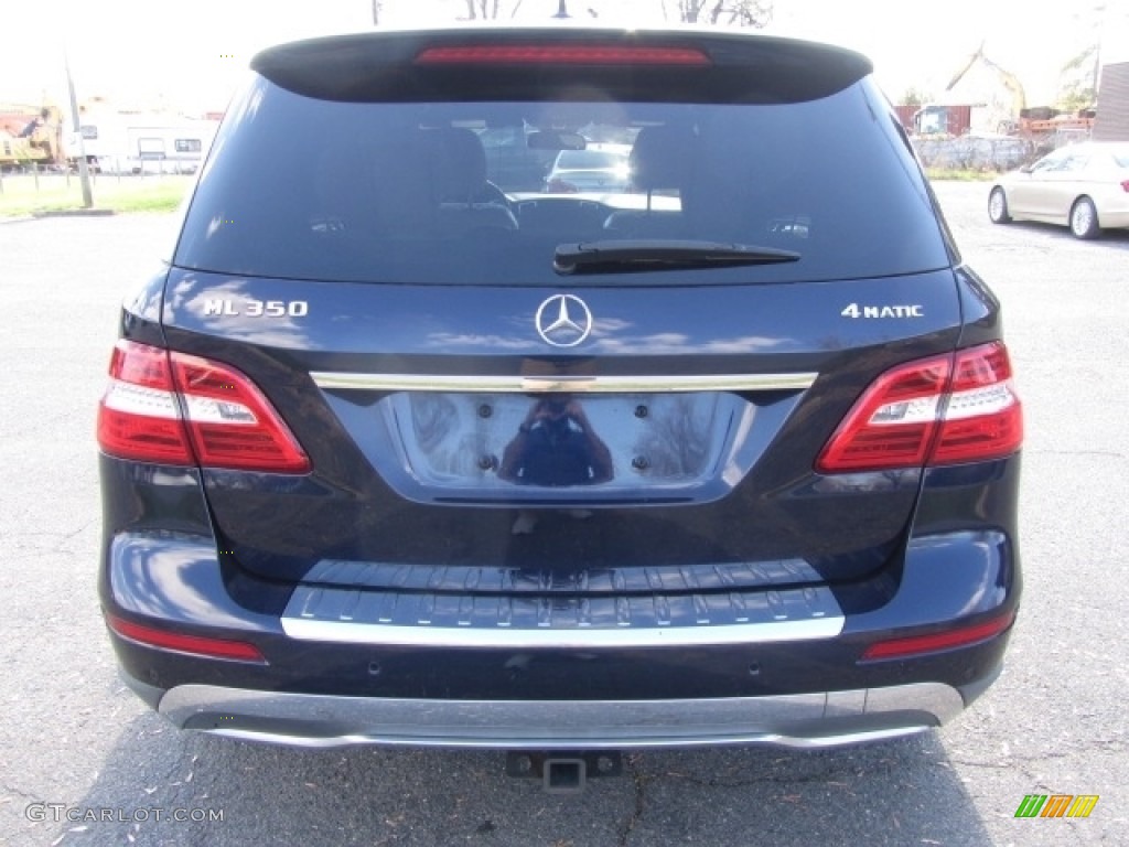 2014 ML 350 4Matic - Lunar Blue Metallic / Black photo #9