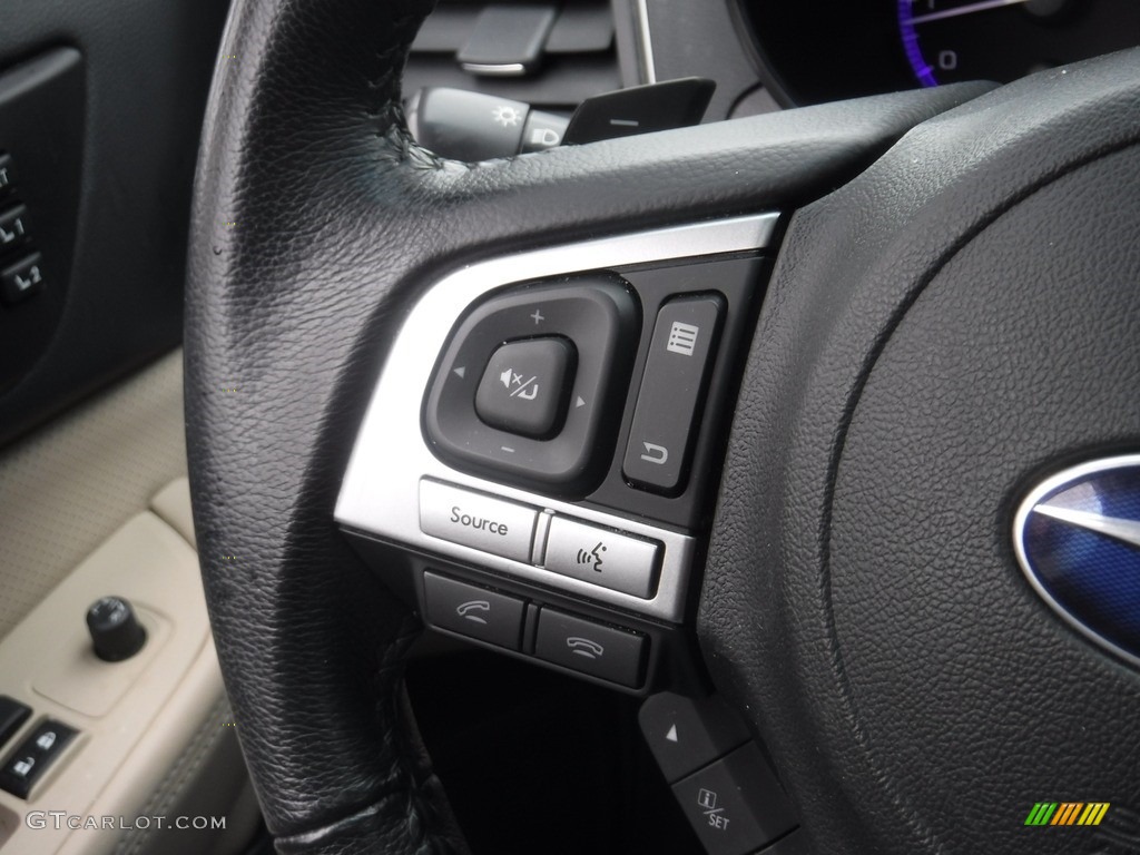 2017 Subaru Outback 3.6R Limited Warm Ivory Steering Wheel Photo #145777051