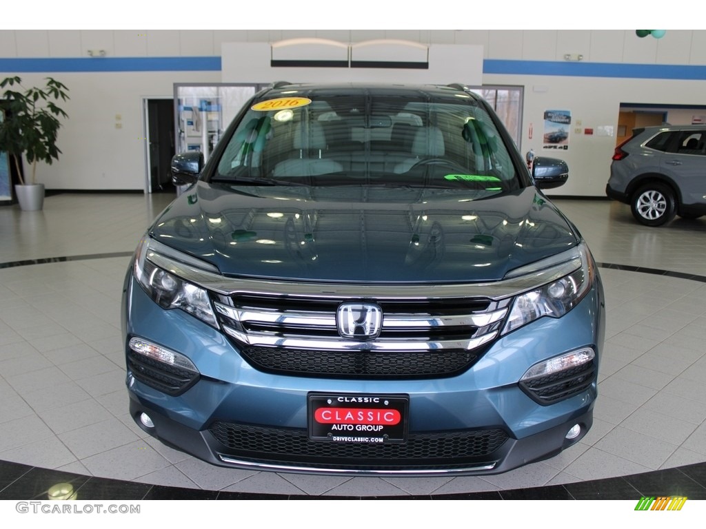 2016 Pilot Touring AWD - Steel Sapphire Metallic / Gray photo #2