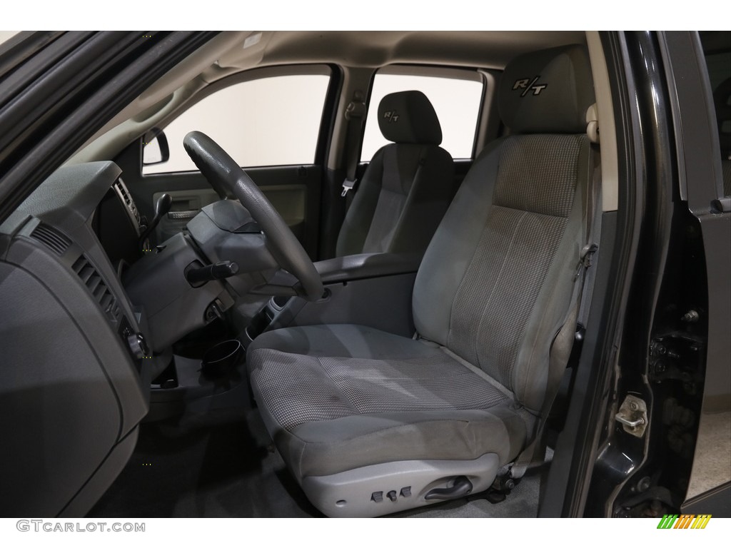 2007 Dakota SLT Quad Cab 4x4 - Brilliant Black Crystal Pearl / Medium Slate Gray photo #5