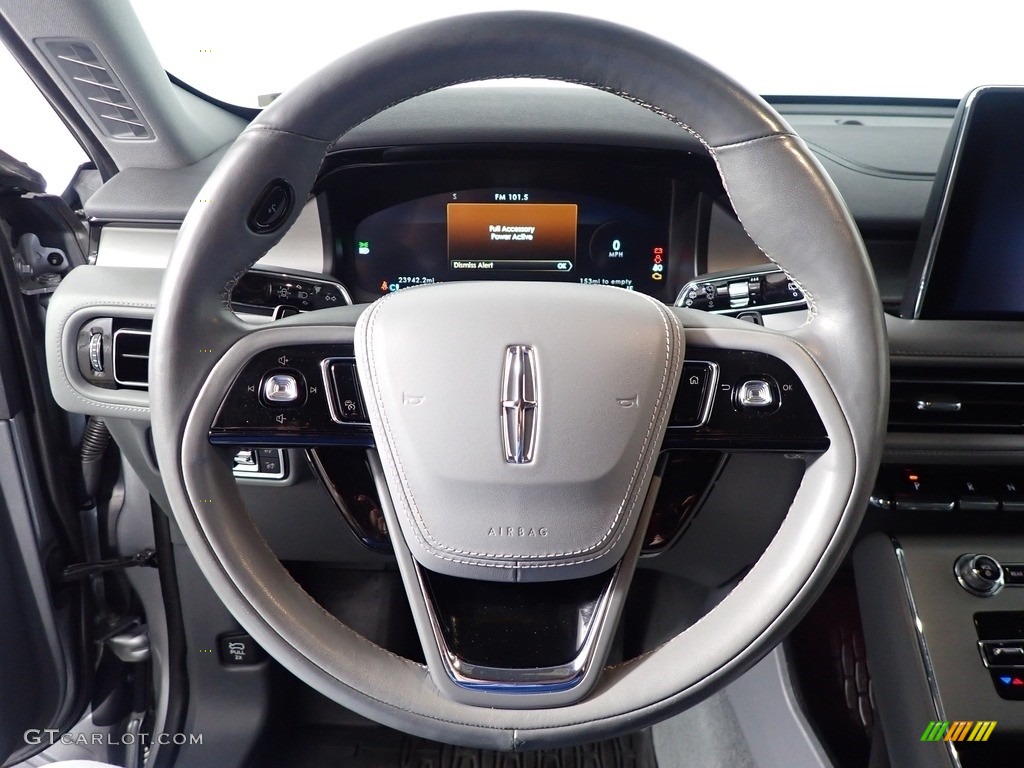2021 Lincoln Aviator Reserve AWD Slate Gray Steering Wheel Photo #145782407