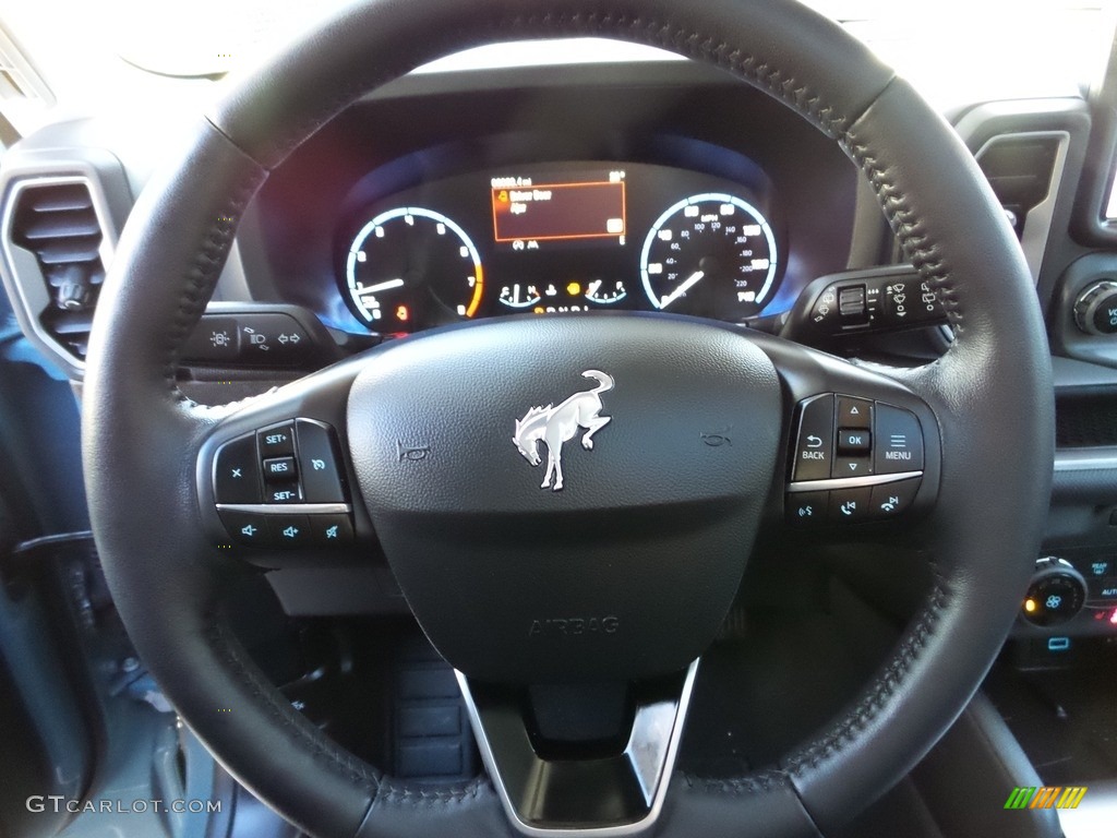 2022 Ford Bronco Sport Big Bend 4x4 Ebony Steering Wheel Photo #145783939