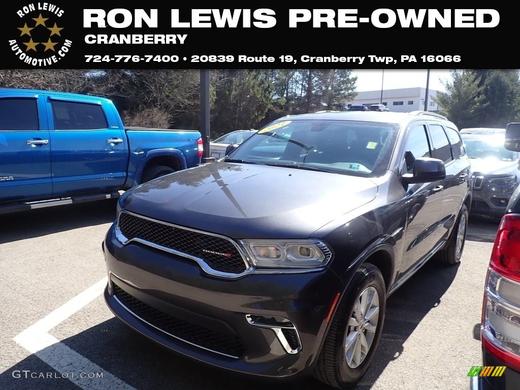 2021 Durango SXT Plus AWD - Granite Metallic / Black photo #1