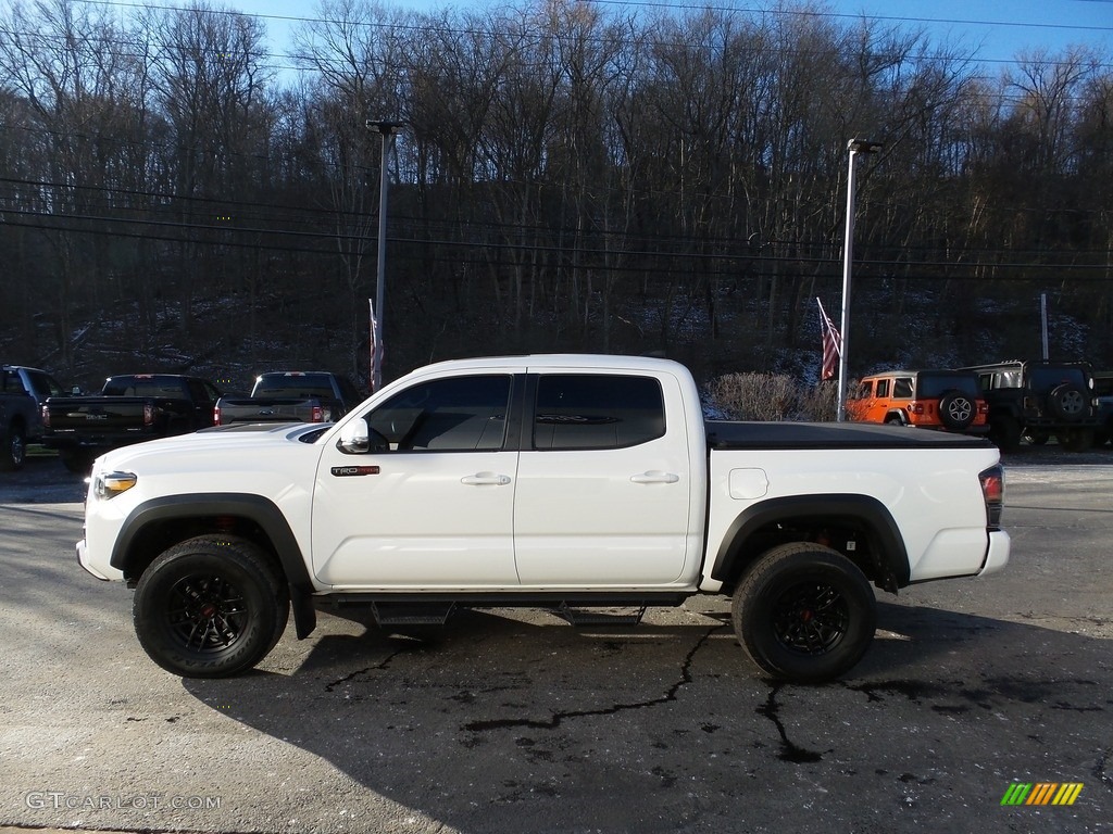 Super White 2021 Toyota Tacoma TRD Pro Double Cab 4x4 Exterior Photo #145784836