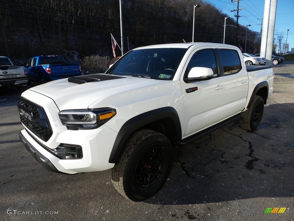 Super White 2021 Toyota Tacoma TRD Pro Double Cab 4x4 Exterior Photo #145784863