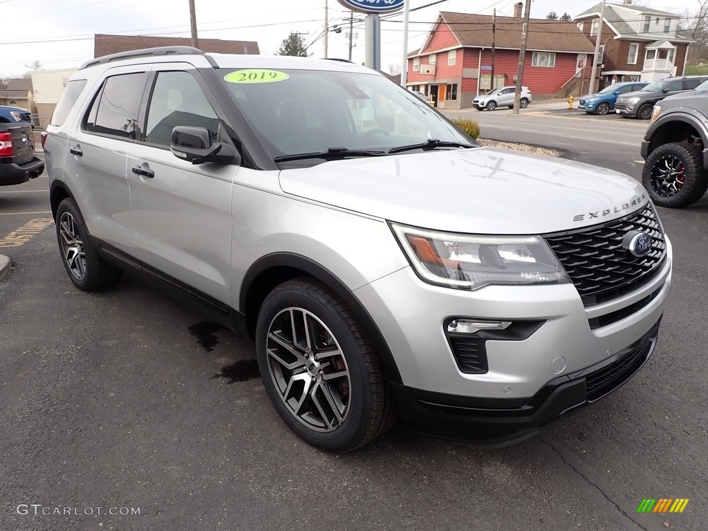 Ingot Silver 2019 Ford Explorer Sport 4WD Exterior Photo #145785787