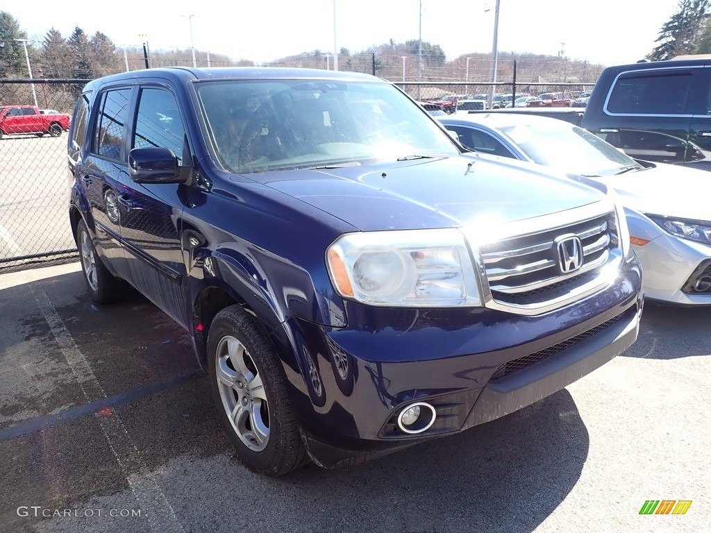 2014 Pilot EX-L 4WD - Obsidian Blue Pearl / Black photo #3