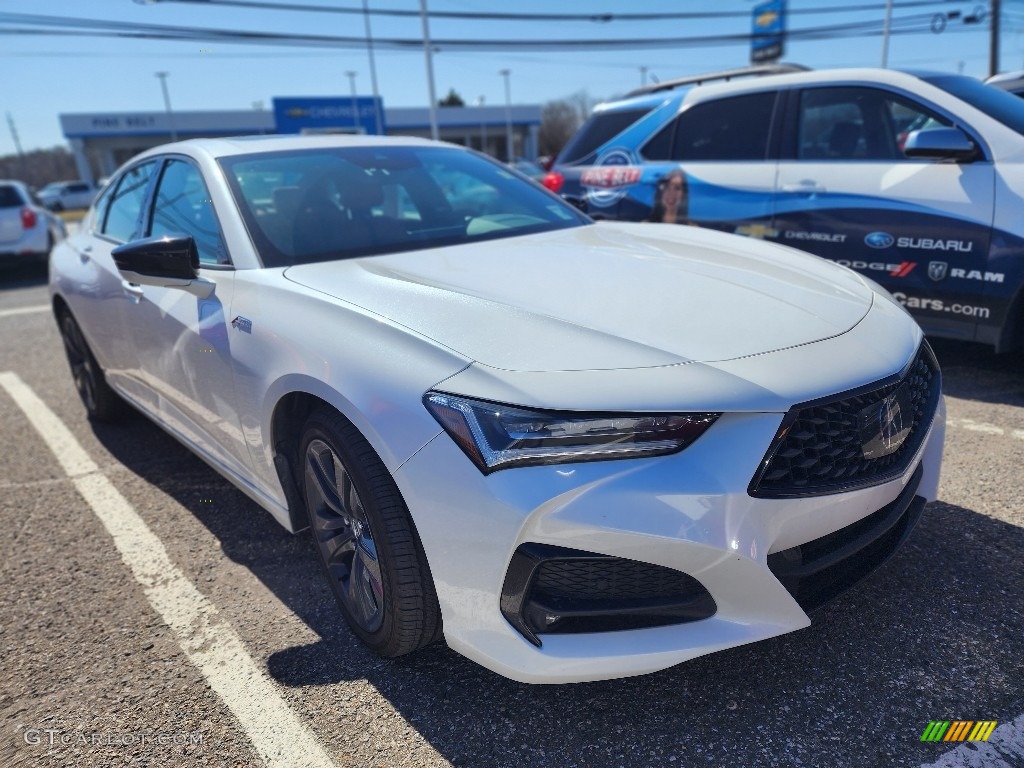 2021 TLX Sedan - Platinum White Pearl / Red photo #2