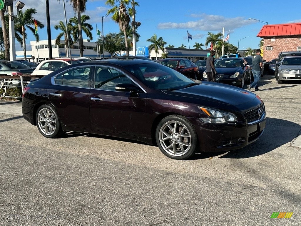 2011 Maxima 3.5 S - Crimson Black / Charcoal photo #8