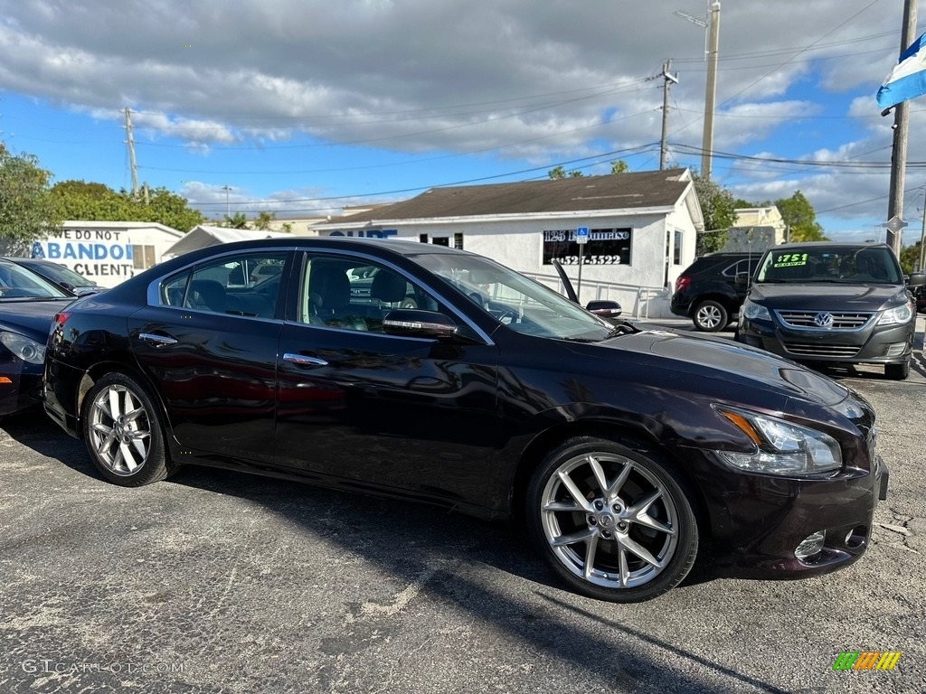 2011 Maxima 3.5 S - Crimson Black / Charcoal photo #12