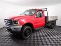 Vermillion Red 2002 Ford F450 Super Duty Regular Cab 4x4 Stake Truck Exterior