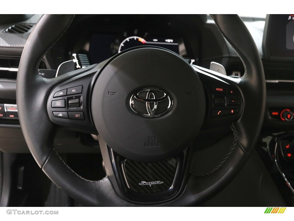 2021 Toyota GR Supra 3.0 Premium Black Steering Wheel Photo #145791662