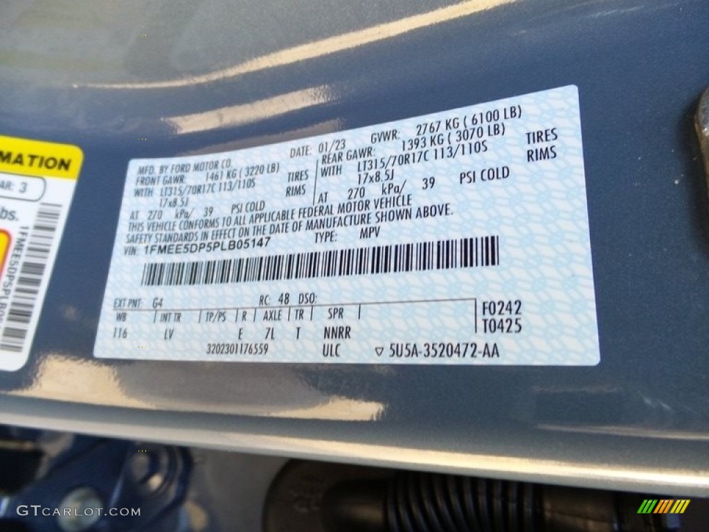 2023 Ford Bronco Sasquatch 4X4 4-Door Color Code Photos
