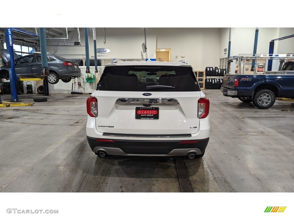 2020 Explorer Limited 4WD - Star White Metallic Tri-Coat / Ebony photo #4