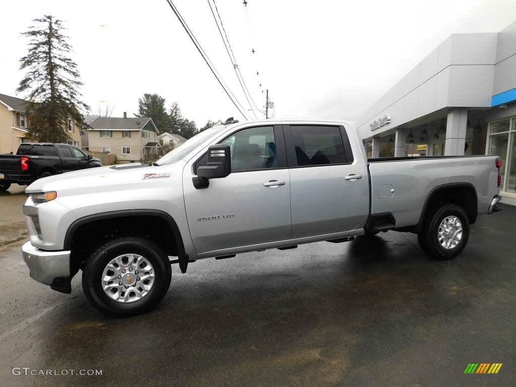 Silver Ice Metallic 2023 Chevrolet Silverado 3500HD LT Crew Cab 4x4 Exterior Photo #145793317