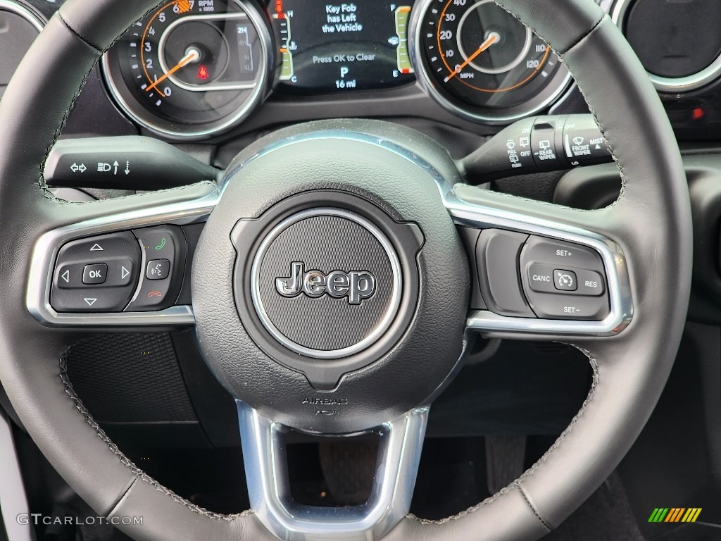 2023 Jeep Wrangler Unlimited Sahara 4x4 Black Steering Wheel Photo #145796653
