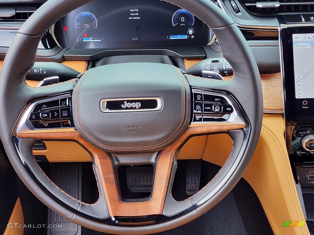 2023 Jeep Grand Cherokee L Summit 4x4 Tupelo/Black Steering Wheel Photo #145796836