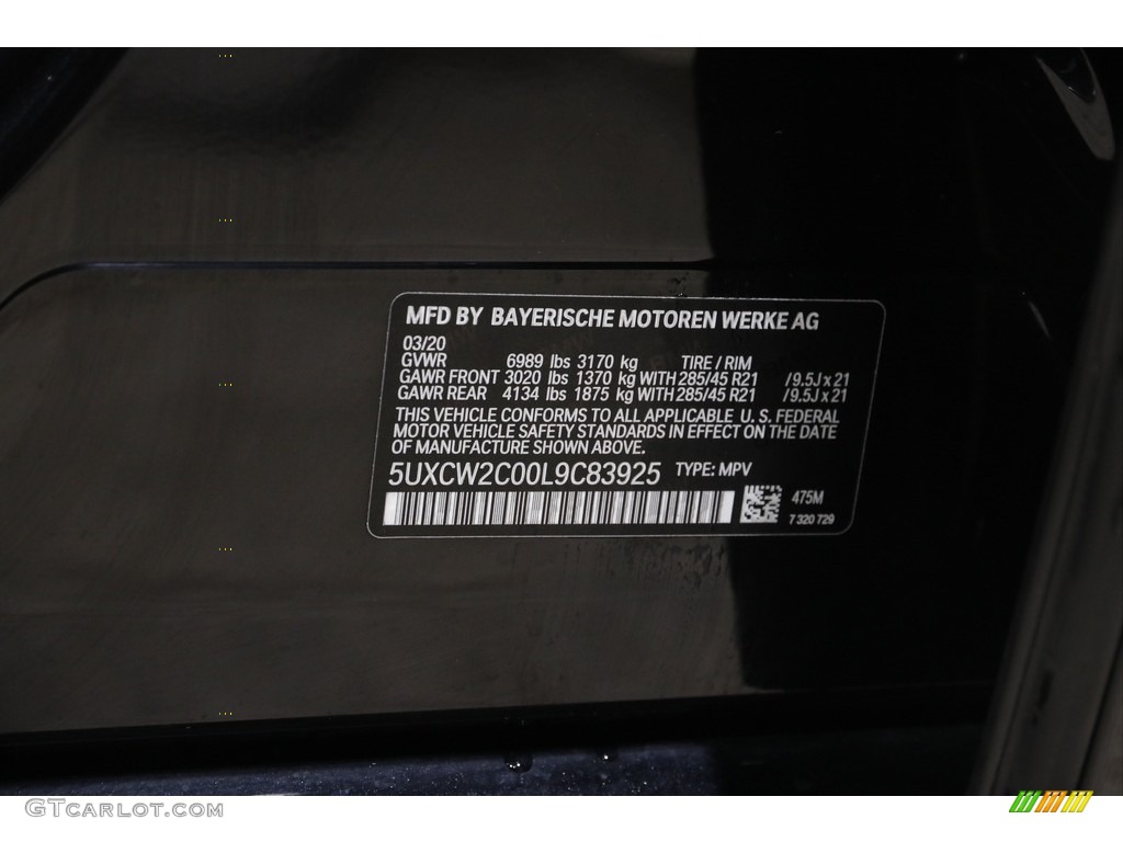 2020 X7 xDrive40i - Black Sapphire Metallic / Black photo #26