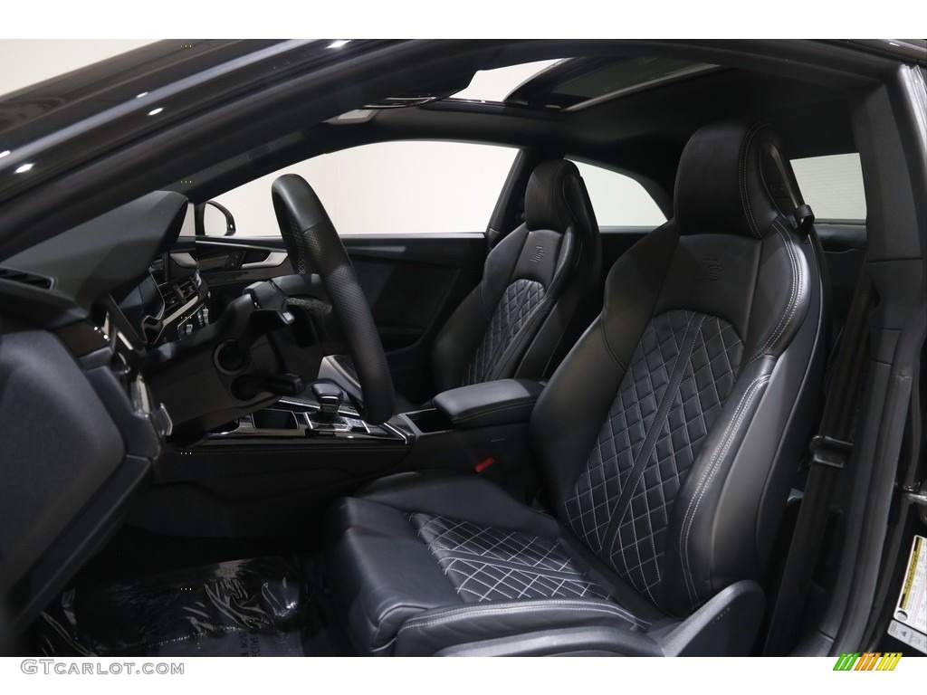 Black/Rock Gray Stitching Interior 2022 Audi S5 3.0T Premium Plus quattro Photo #145797688