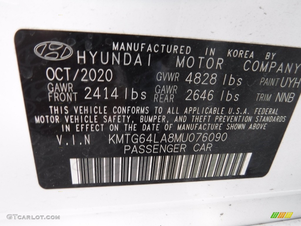 2021 Genesis G70 2.0T Color Code Photos