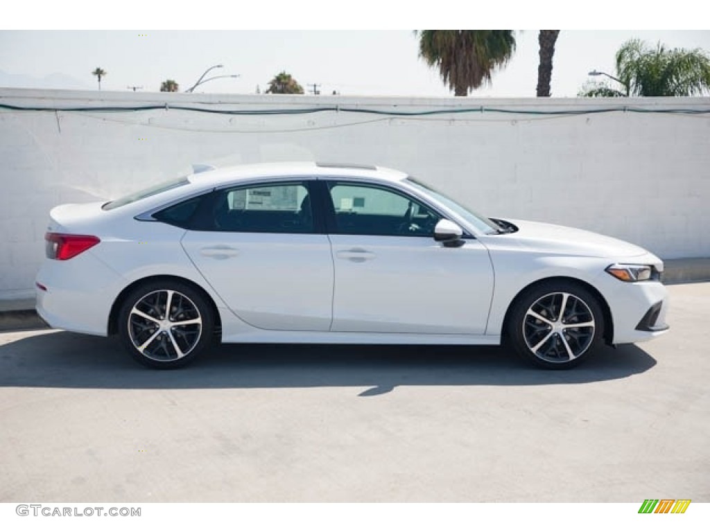 Platinum White Pearl 2023 Honda Civic Touring Sedan Exterior Photo #145798384
