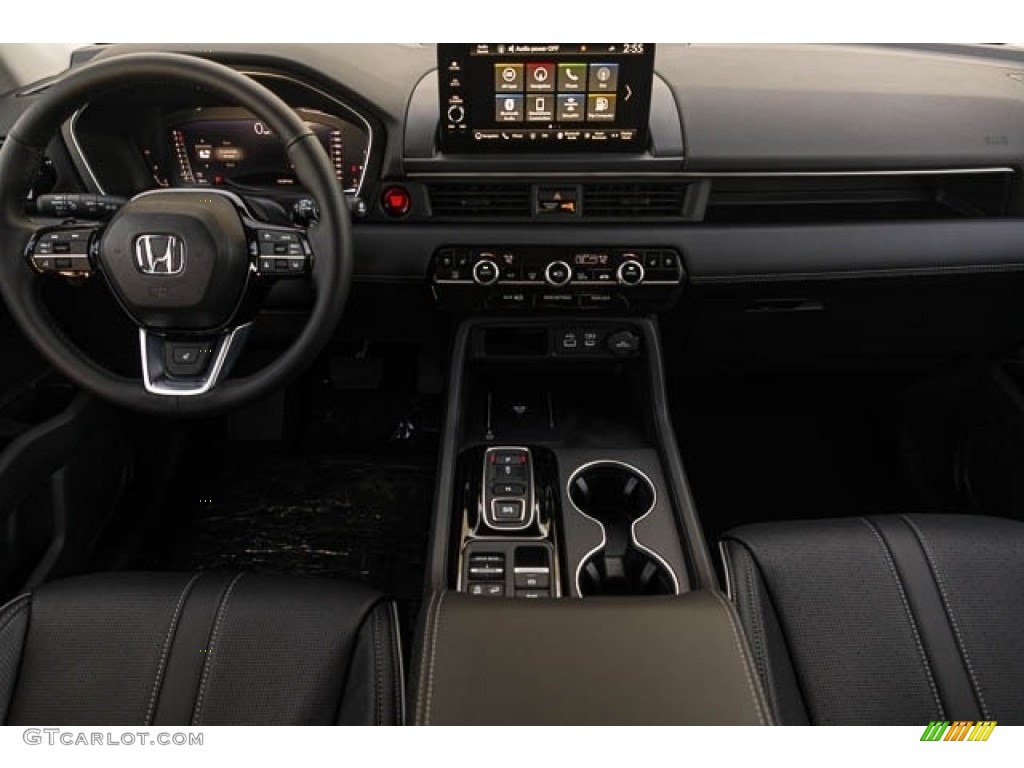 2023 Honda Pilot Elite AWD Black Dashboard Photo #145799980