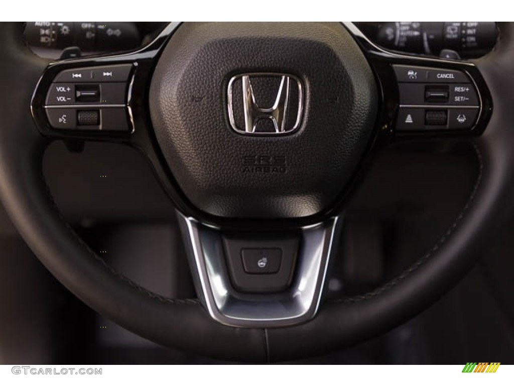 2023 Honda Pilot Elite AWD Black Steering Wheel Photo #145799986