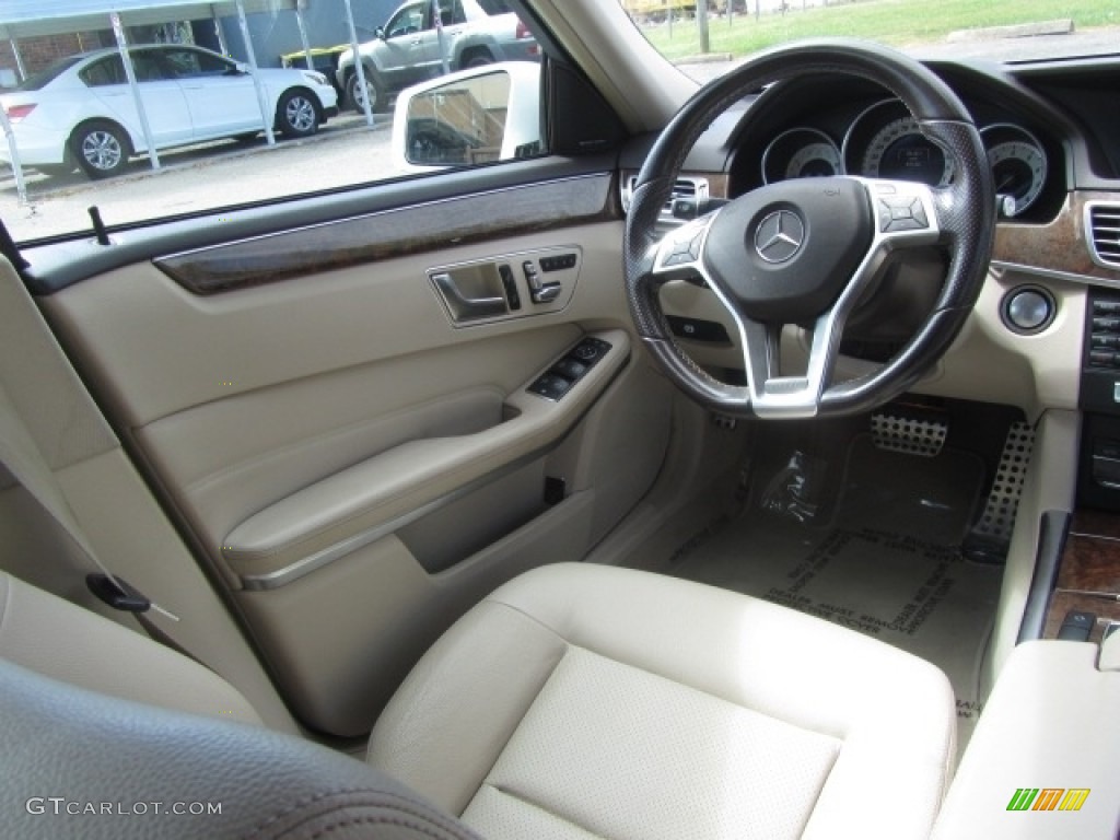 2015 E 350 4Matic Sedan - Polar White / Silk Beige/Espresso Brown photo #12