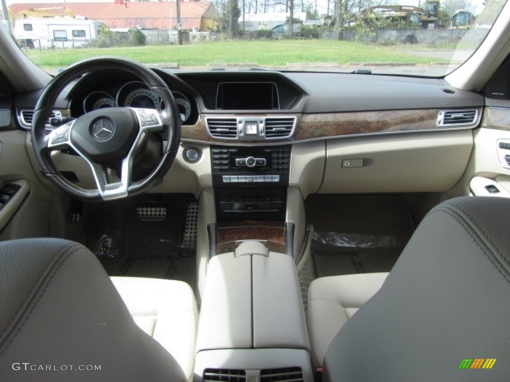2015 E 350 4Matic Sedan - Polar White / Silk Beige/Espresso Brown photo #13