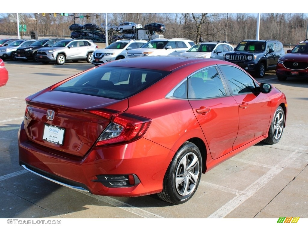2020 Civic LX Sedan - Molten Lava Pearl / Black photo #5