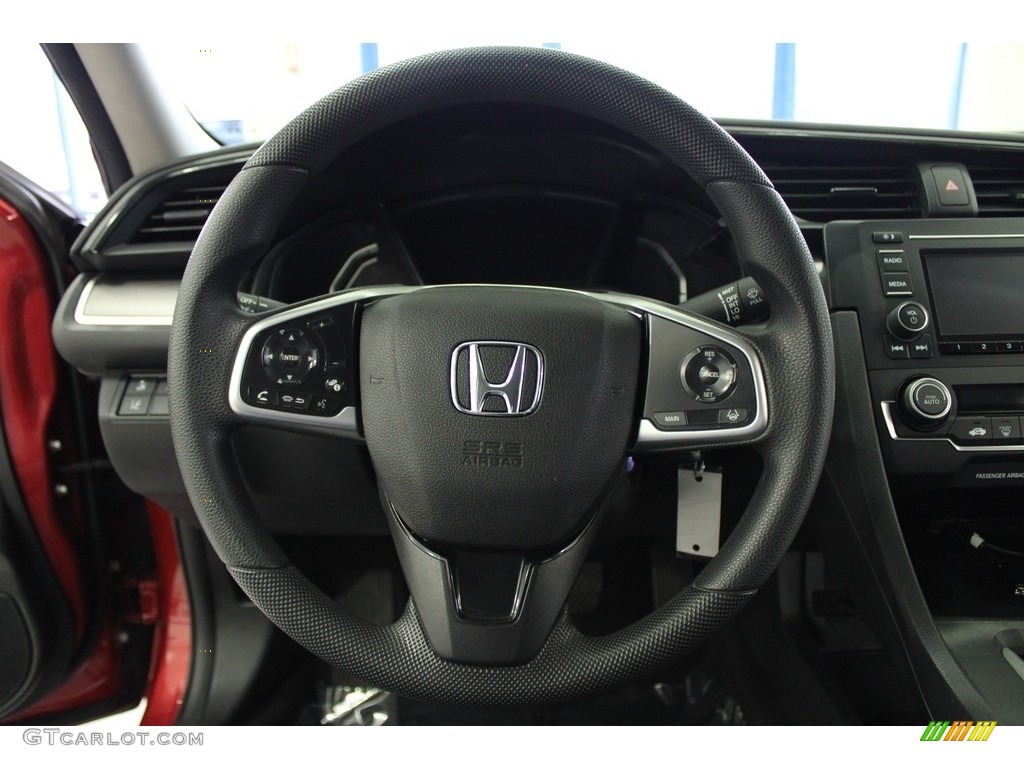 2020 Civic LX Sedan - Molten Lava Pearl / Black photo #19