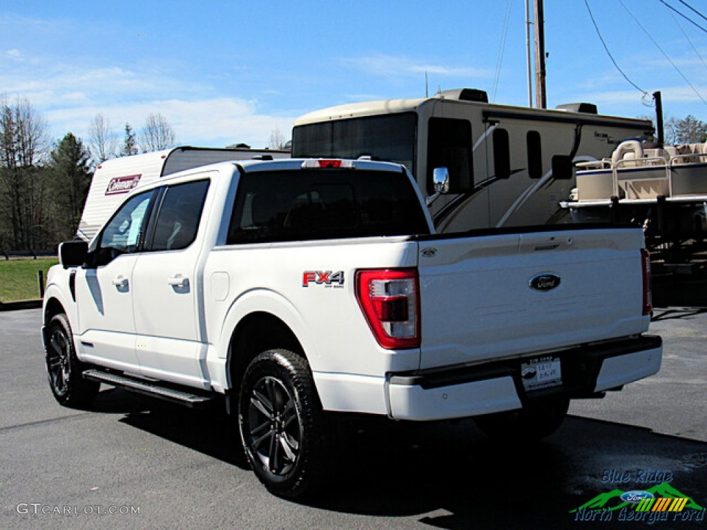 2023 F150 Lariat SuperCrew 4x4 - Star White Metallic Tri-Coat / Black photo #3