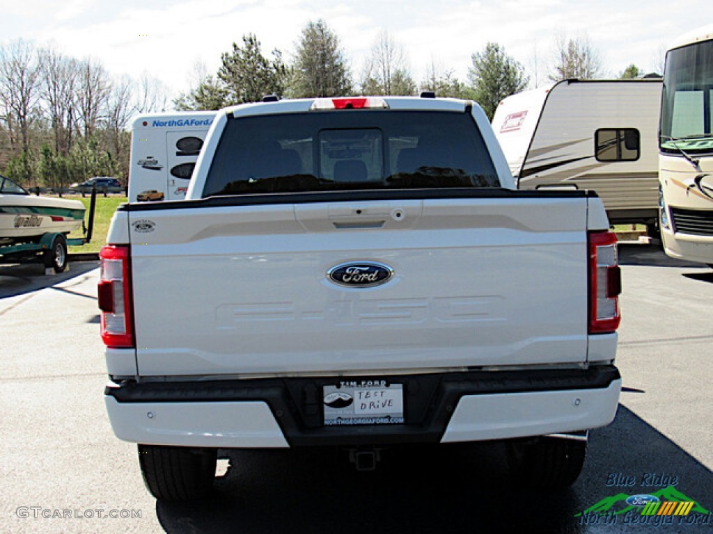 2023 F150 Lariat SuperCrew 4x4 - Star White Metallic Tri-Coat / Black photo #4