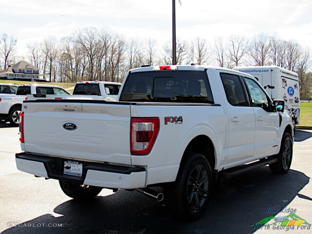2023 F150 Lariat SuperCrew 4x4 - Star White Metallic Tri-Coat / Black photo #5