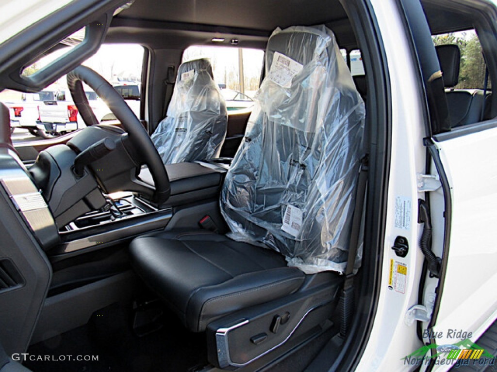 Black Interior 2023 Ford F150 Lariat SuperCrew 4x4 Photo #145804628