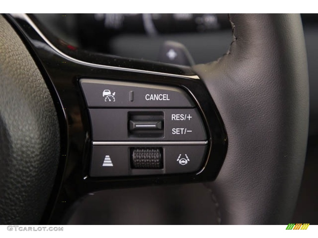 2023 Honda Pilot Elite AWD Black Steering Wheel Photo #145804917