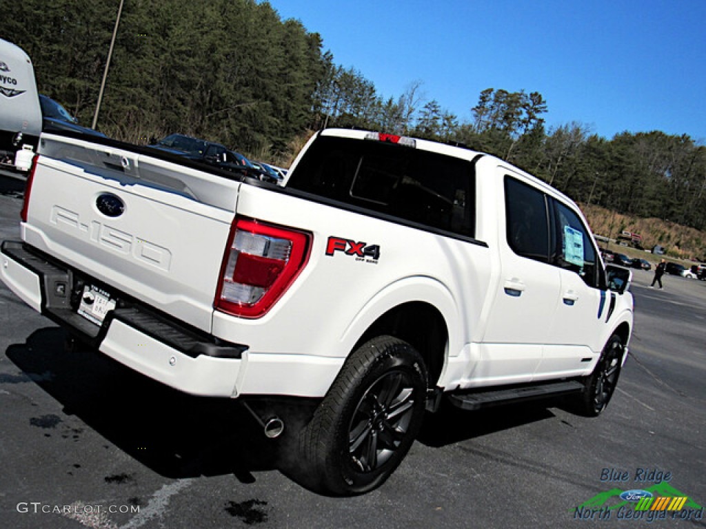 2023 F150 Lariat SuperCrew 4x4 - Star White Metallic Tri-Coat / Black photo #29