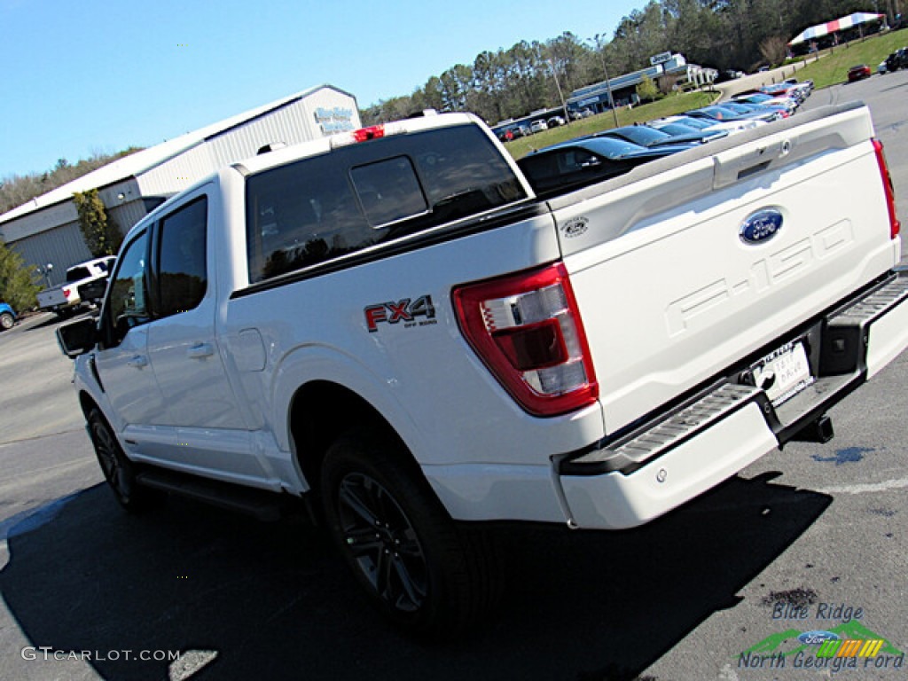 2023 F150 Lariat SuperCrew 4x4 - Star White Metallic Tri-Coat / Black photo #30
