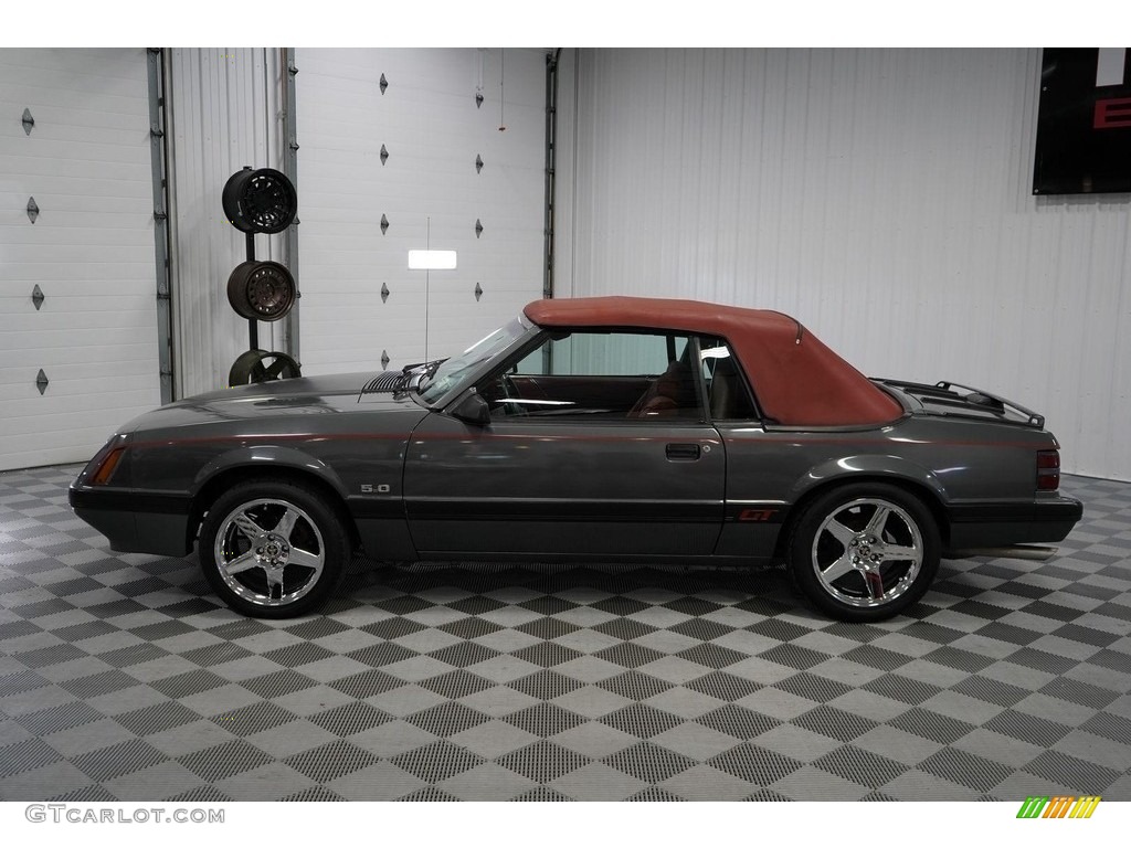 1986 Mustang GT Convertible - Dark Gray Metallic / Red photo #12