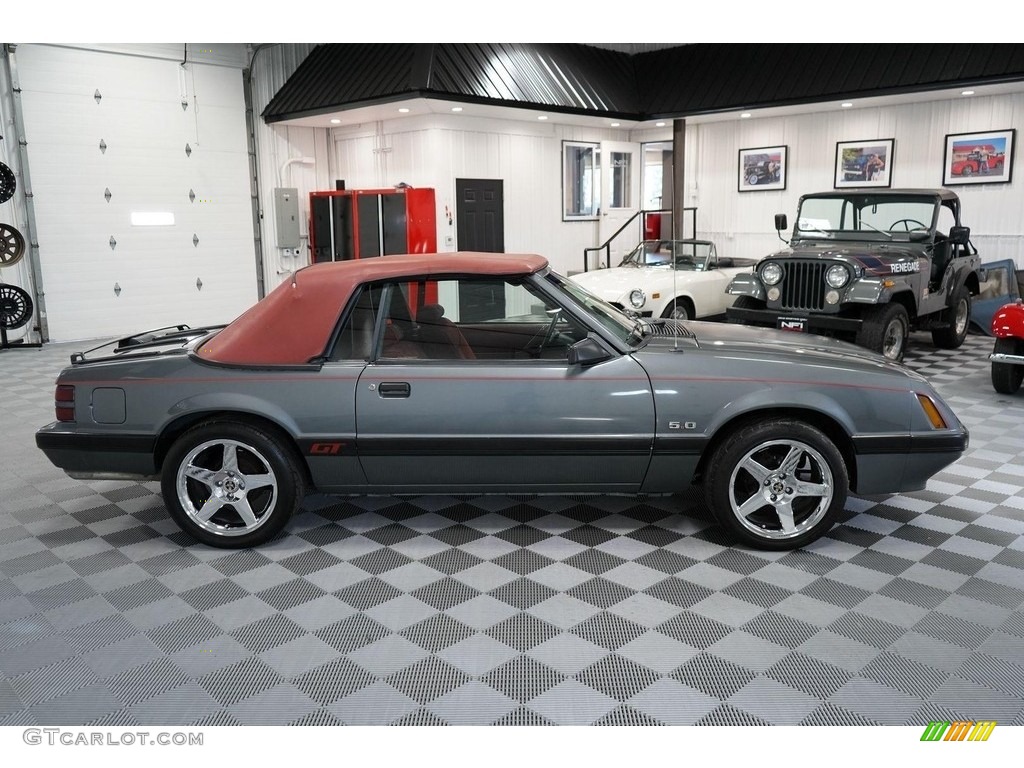 1986 Mustang GT Convertible - Dark Gray Metallic / Red photo #15