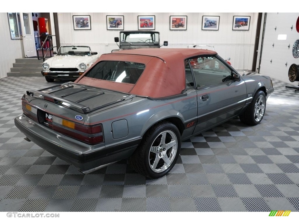 1986 Mustang GT Convertible - Dark Gray Metallic / Red photo #16