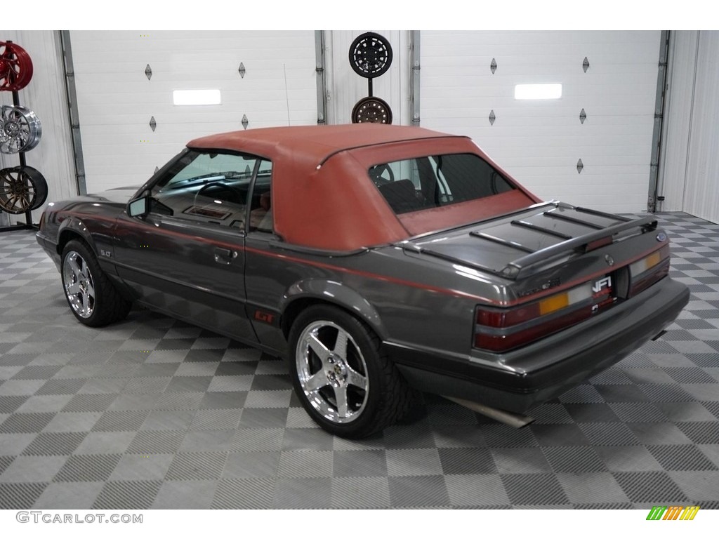 1986 Mustang GT Convertible - Dark Gray Metallic / Red photo #17