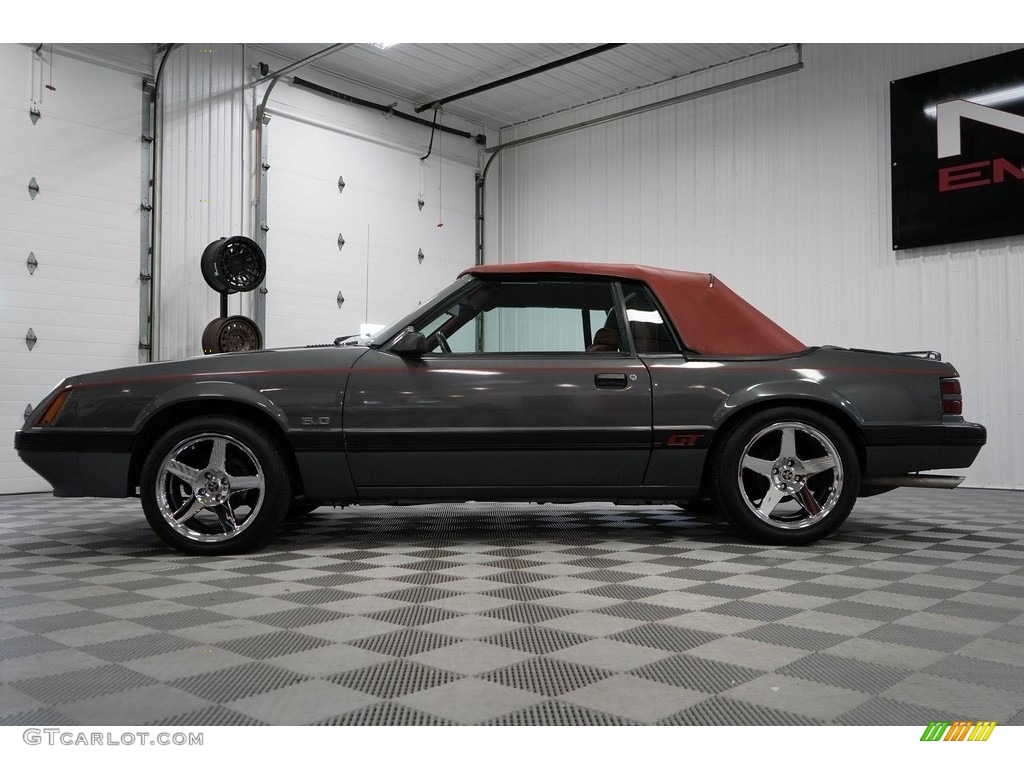 1986 Mustang GT Convertible - Dark Gray Metallic / Red photo #19