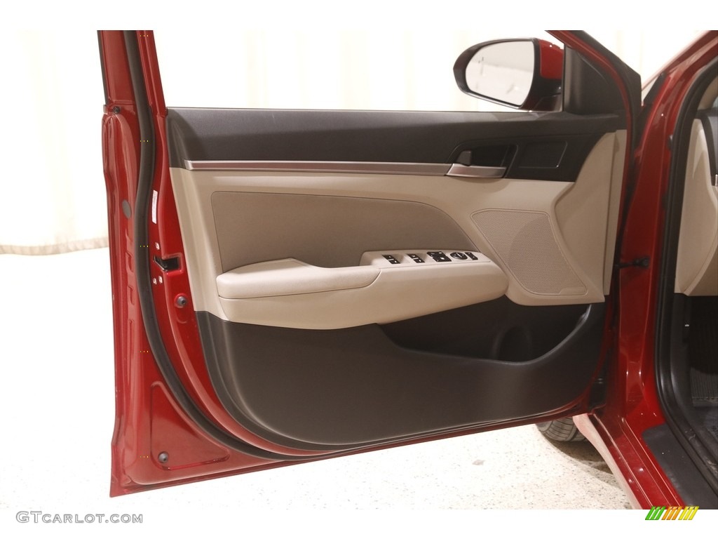 2019 Elantra Value Edition - Scarlet Red / Beige photo #4