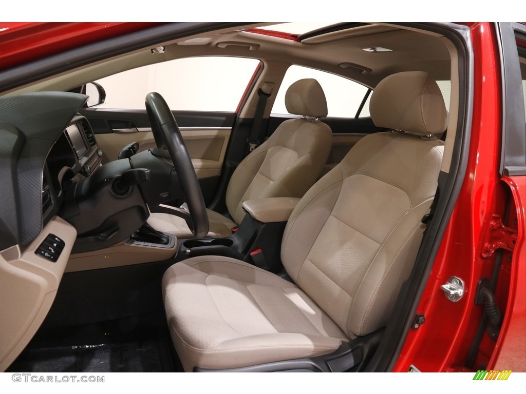 2019 Elantra Value Edition - Scarlet Red / Beige photo #5