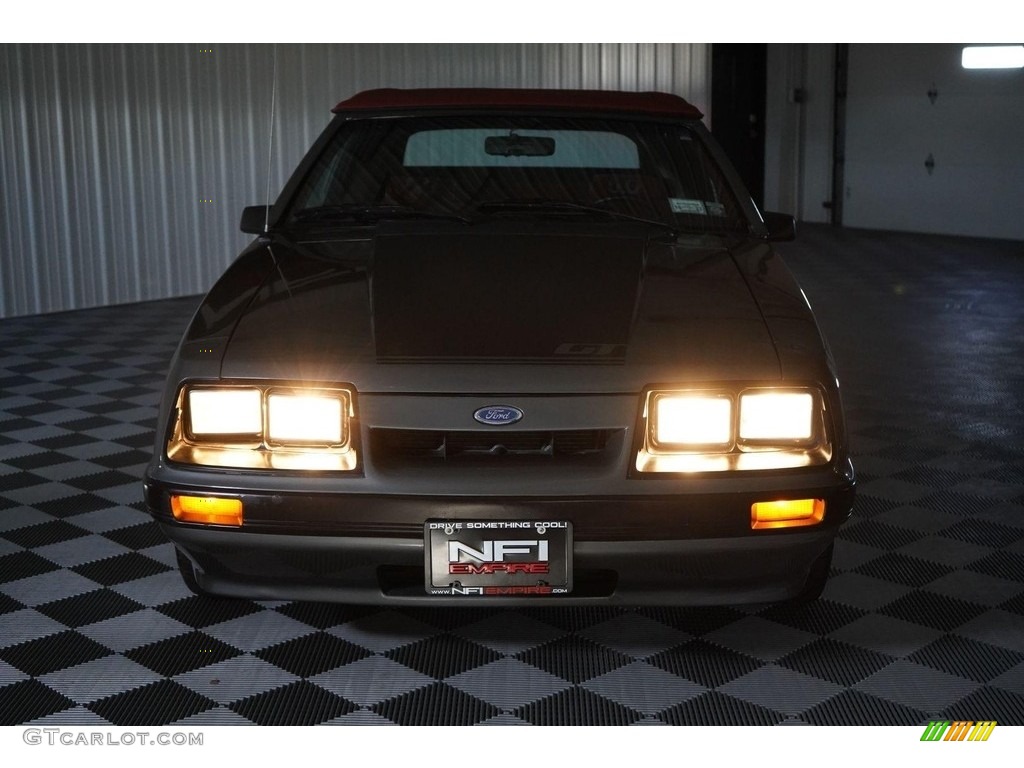 1986 Mustang GT Convertible - Dark Gray Metallic / Red photo #36