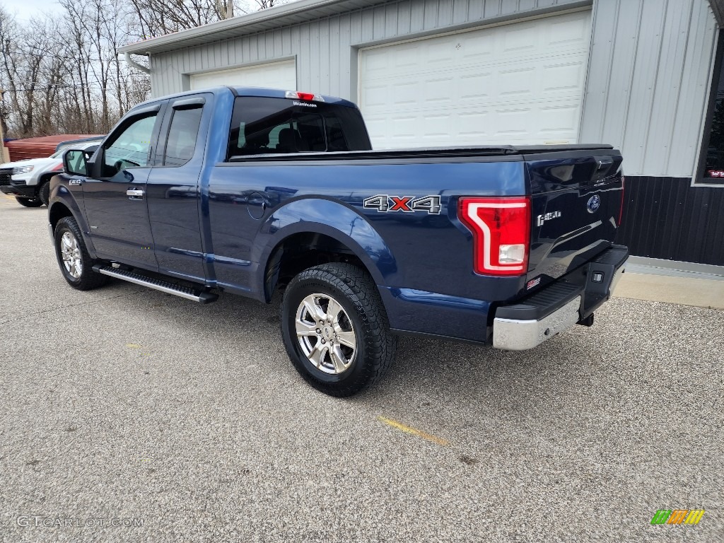 2015 F150 XLT SuperCab 4x4 - Blue Jeans Metallic / Medium Earth Gray photo #2