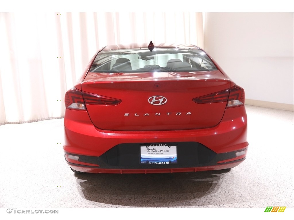 2019 Elantra Value Edition - Scarlet Red / Beige photo #18